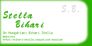 stella bihari business card